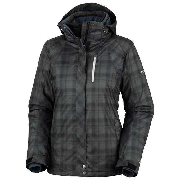 Columbia Omni Tech Interchange Jacket Plaid Black Size M - Picture 1 of 4